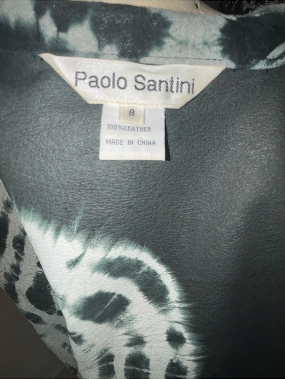 ๐ค VINTAGE Paolo Santini | 100% leather Tie-Dye Shirt ๐ค - Picture 6 of 6